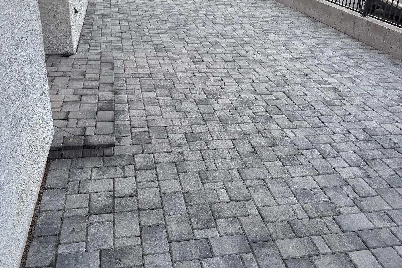 Colored stamped concrete pool deck in Queen Creek